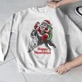 Boston Terrier Santa Claus Hat Merry Christmas Dog X-Mas Men Graphic Sweatshirt, Boston Terrier Christmas Gifts, funny design