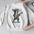 Dog Playing Guitar Singing Boston Terrier For Men Women Girls Kids Men Graphic Sweatshirt, funny design