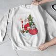 Santa Ugly Christmas Tree Lights Boston Terrier Dog Lover Men Graphic Sweatshirt, Boston Terrier Christmas Gifts, funny design