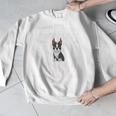 Ugly Xmas Sweater Style Boston Terrier Reindeer Christmas Men Graphic Sweatshirt, Boston Terrier Christmas Gifts, funny design