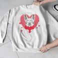 Valentine's Day Boston Terrier Heart Men Graphic Sweatshirt, funny design