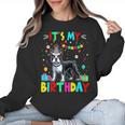 My Birthday Colorful Costume Boston Terrier Party Women Crewneck Sweatshirt, trending gift