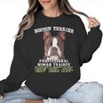 Boston Terrier Brindle Dog Professional Human Trainer Women Crewneck Sweatshirt, trending gift