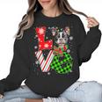 Boston Terrier Christmas Tree Lights Santa Dog Xmas For Men Women Kids Women Crewneck Sweatshirt, Boston Terrier Christmas Gifts, trending gift