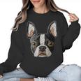 Boston Terrier Cute Puppy Face Dog Lover Pet Owner Women Crewneck Sweatshirt, trending gift