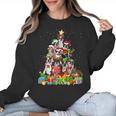 Boston Terrier Dog Christmas Tree Lights Xmas Pajama For Men Women Kids Women Crewneck Sweatshirt, Boston Terrier Christmas Gifts, trending gift