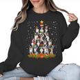Boston Terrier Dog Christmas Tree Santa Hat Xmas Pajama Men Women Kids Women Crewneck Sweatshirt, Boston Terrier Christmas Gifts, trending gift