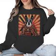 Boston Terrier Dog Japanese Art Samurai Ukiyo-e Women Crewneck Sweatshirt, trending gift