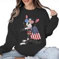 Boston Terrier Dog Merica 4th Of July Usa American Flag Men Women Crewneck Sweatshirt, American Boston Terrier Gifts, Boston Terrier 4th Of July Gifts, trending gift
