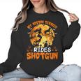 My Boston Terrier Dog Rides Shotgun Witch Halloween Men Women Women Crewneck Sweatshirt, Boston Terrier Halloween Gifts, trending gift