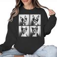 Boston Terrier Dogs With Sunglasses Photo Pets Meme Women Crewneck Sweatshirt, trending gift