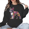 Boston Terrier Floral Dog Lover Vintage Distressed For Men Women Kids Women Crewneck Sweatshirt, trending gift