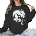 Boston Terrier And Moon Halloween Costume Dog Lover Women Crewneck Sweatshirt, Boston Terrier Halloween Gifts, trending gift