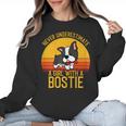 Boston Terrier Never Underestimate a Girl With a Bostie Women Crewneck Sweatshirt, trending gift