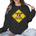 Caution Sign Boston Terrier Dog Bostie Puppy Women Crewneck Sweatshirt, trending gift