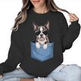 Cute Pocket Boston Terrier Lover Dog Mom Women Crewneck Sweatshirt, Mom Gifts, Boston Terrier Mom Gifts, trending gift