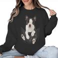 Dog Lovers Boston Terrier In Pocket Dog Face For Men Women Kids Women Crewneck Sweatshirt, trending gift