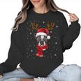 Family Matching Reindeer Xmas Boston Terrier Christmas Women Crewneck Sweatshirt, Boston Terrier Christmas Gifts, trending gift