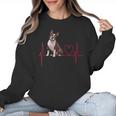 Heartbeat Boston Terrier Dog Women Crewneck Sweatshirt, trending gift