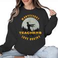 Montessori Teachers Love Brains Halloween Novelty Men Women Women Crewneck Sweatshirt, trending gift
