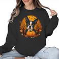 Pumpkin Boston Terrier Costume On Boston Terrier Halloween Women Crewneck Sweatshirt, Boston Terrier Halloween Gifts, trending gift