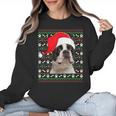 Ugly Xmas Sweater Santa Boston Terrier Dog Christmas For Men Women Kids Women Crewneck Sweatshirt, Boston Terrier Christmas Gifts, trending gift