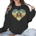 Vintage American Boston Terrier Lovers Valentine's Day Women Crewneck Sweatshirt, American Boston Terrier Gifts, trending gift
