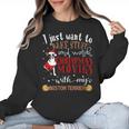 Watch Christmas Movies With My Boston Terrier Bostie Women Crewneck Sweatshirt, Boston Terrier Christmas Gifts, trending gift