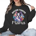 Watercolor Floral Boston Terrier Mama Dog Lover Mother's Day For Men Women Girls Kids Women Crewneck Sweatshirt, trending gift