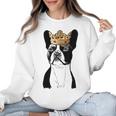 Boston Terrier Dog Wearing Crown For Men Women Girls Kids Women Crewneck Sweatshirt, trending gift