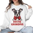 Boston Terrier Grandma Dog Lovers Puppy Bostie Owner Women Crewneck Sweatshirt, trending gift
