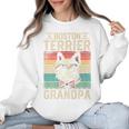 Boston Terrier Grandpa Dog Lover Father's Day Premium Women Crewneck Sweatshirt, trending gift