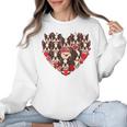 Boston Terrier Heart Valentine Boston Terrier Women Crewneck Sweatshirt, trending gift