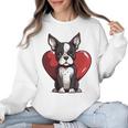 Boston Terrier Mom Dad Bostie Dog Lover Valentines Day Women Crewneck Sweatshirt, Mom Gifts, Boston Terrier Dad Gifts, Boston Terrier Mom Gifts, trending gift