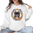 Boston Terrier Mom Floral Bostie Dog Lover Flowers Cute Women Crewneck Sweatshirt, Mom Gifts, Boston Terrier Mom Gifts, trending gift