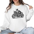 Cool Boston Terrier Riding a Motorcycle Biker Dog Lover For Men Women Kids Women Crewneck Sweatshirt, Boston Terrier Riding Gifts, trending gift