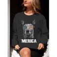4th July Blue Heeler Dog Merica Patriotic USA Flag Cute Women Crewneck Sweatshirt, funny gift