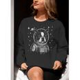 Astronaut Boston Terrier Space Galaxy Dog Lovers Women Crewneck Sweatshirt, funny gift