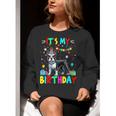 My Birthday Colorful Costume Boston Terrier Party Women Crewneck Sweatshirt, funny gift