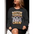 Boston Terrier Crew Cartoon For Dog Owner Pet Boston Terrier Women Crewneck Sweatshirt, funny gift