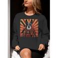 Boston Terrier Dog Japanese Art Samurai Ukiyo-e Women Crewneck Sweatshirt, funny gift