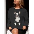 Boston Terrier Dog Motif Pet Art Boston Terrier For Men Women Kids Women Crewneck Sweatshirt, funny gift