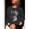 Boston Terrier Dog Graphic Pet Art Boston Terrier For Men Women Kids Women Crewneck Sweatshirt, funny gift