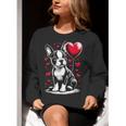 Boston Terrier Dog Valentine's Day Dog Owner Women Crewneck Sweatshirt, funny gift