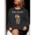 Boston Terrier Who Farted Women Crewneck Sweatshirt, funny gift