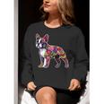 Boston Terrier Floral Dog Lover Vintage Distressed For Men Women Kids Women Crewneck Sweatshirt, funny gift