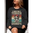 Boston Terrier Grandpa Dog Lover Father's Day Women Crewneck Sweatshirt, funny gift