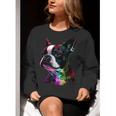 Boston Terrier Lovers Colorful Pop Art Boston Terrier Women Crewneck Sweatshirt, funny gift
