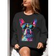Boston Terrier Lovers Pop Art Boston Terrier Women Crewneck Sweatshirt, funny gift