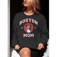 Boston Terrier Mom Dog Mother Women Crewneck Sweatshirt, Boston Terrier Mom Sweatshirts, funny gift